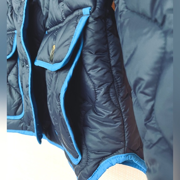 NWT Boden Quilted Jacket Preppy Collarless Jacket Quilted Coat Contrast Piping - Picture 7 of 15